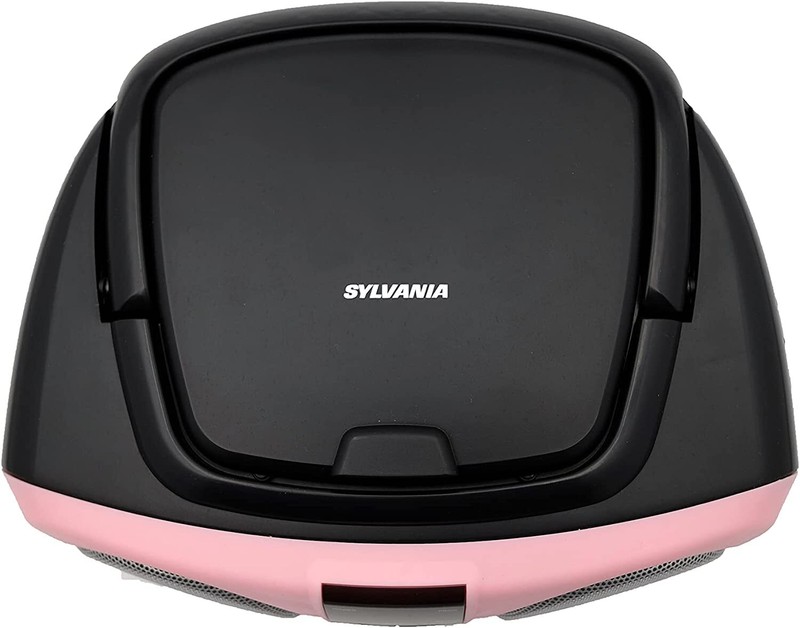 Portable CD Player with AM/FM Radio, Boombox (Pink)