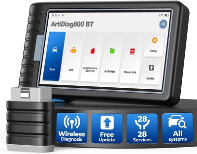 TOPDON ArtiDiag 800BT OBD2 Scanner Full System Auto Diagnostic Tool 28+ Services