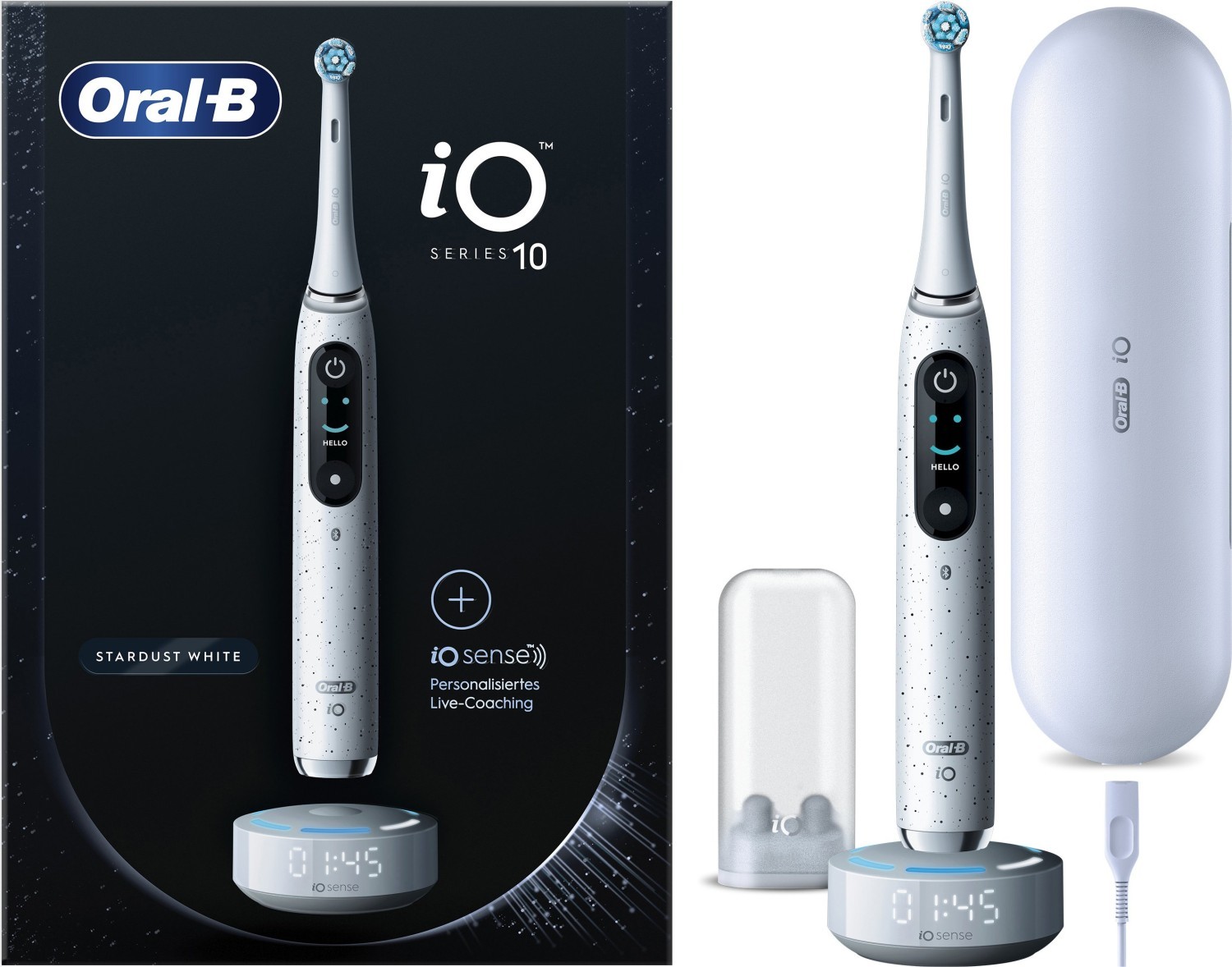 BRAUN Oral-B iO 10 elektrische Zahnbürste 7 Programme Display weiß B-Ware - Bild 1 von 2