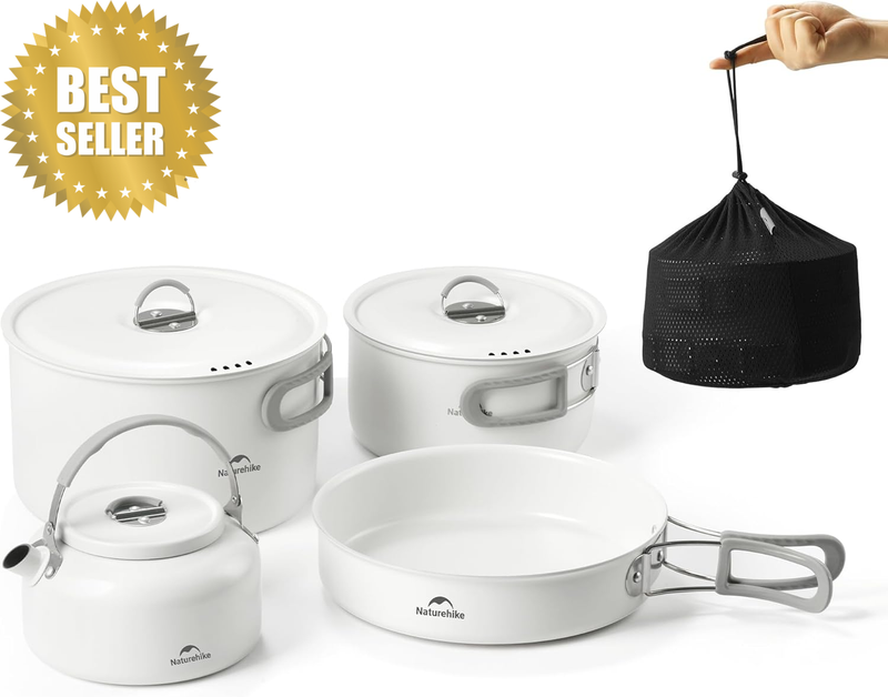 Camping Pots & Pans, Lightweight & Compact Backpacking Cookware Set