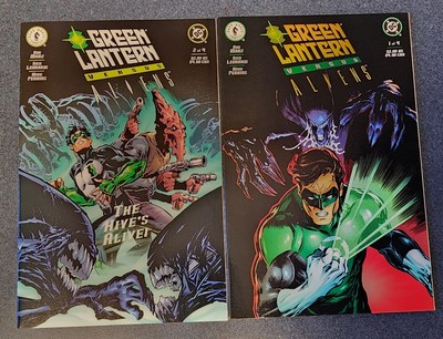 Green Lantern Versus Aliens DC Comics 1 of 4 and 2 of 4 Comic book series