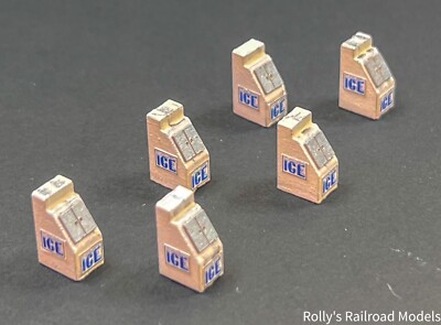 N Scale Ice Machines 6 pack Laser Cut Rolly s Railroad Models kit#4303