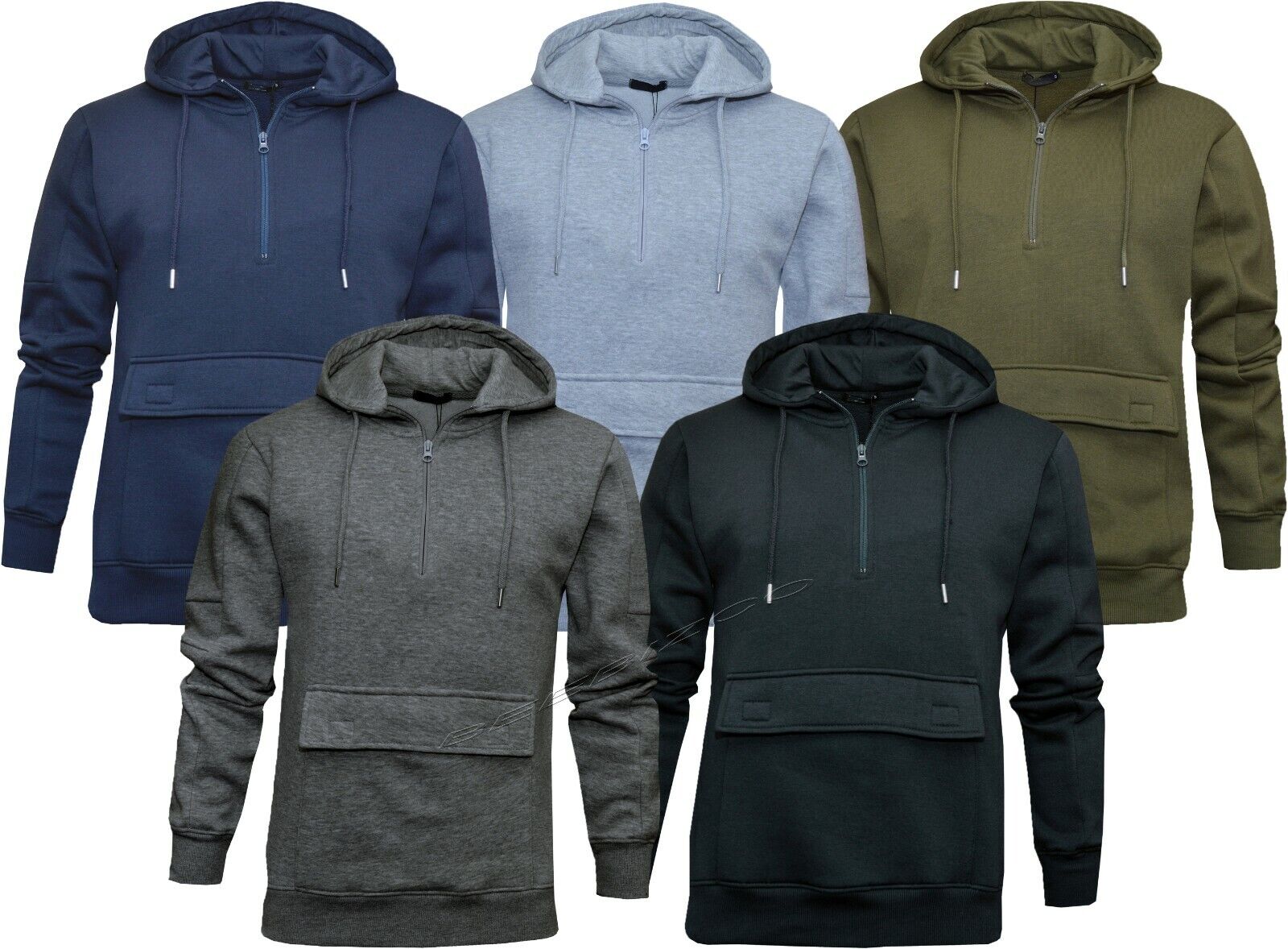 Mens 1/4 Zip Hoodie Fleece Quarter Zip Pullover Jumper Top Mens 1/4 Zip Hoodie Fleece Quarter Zip Pullover Jumper Top