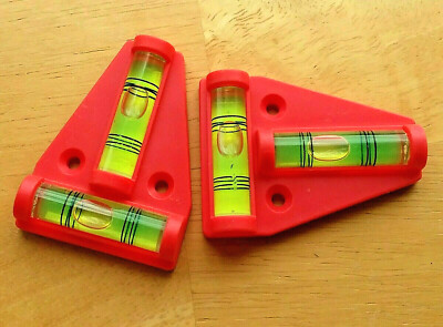 *BEST DEAL* Lot of 2 - ORANGE 2 Way Bubble T Levels 2.25" x 1.75" Camper RV Shop