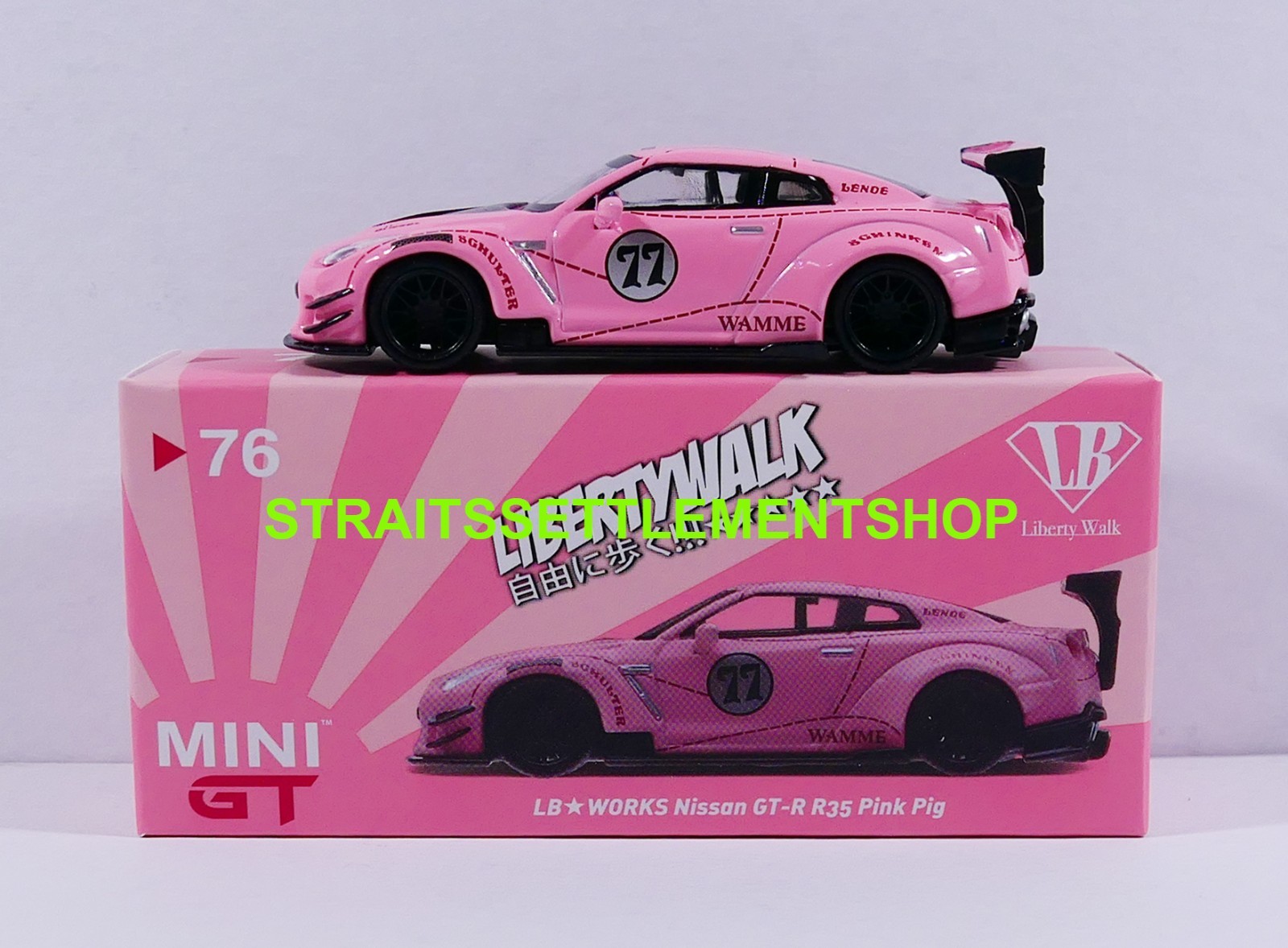 MINI GT No.135 LB★WORKS Nissan GT-R35 MINI GT 135 LBWK Nissan GT-R (R35) Blue / LB Work Livery 2.0