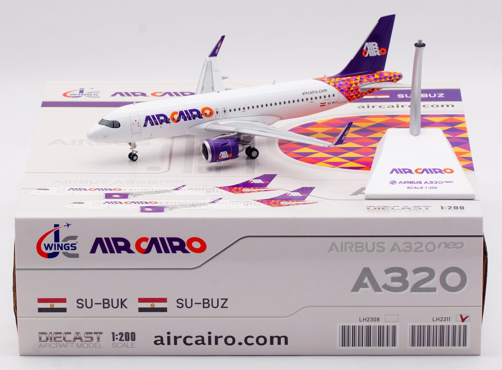 JC Wings 1:200 LH2311 Air Cairo Airbus A320neo Diecast