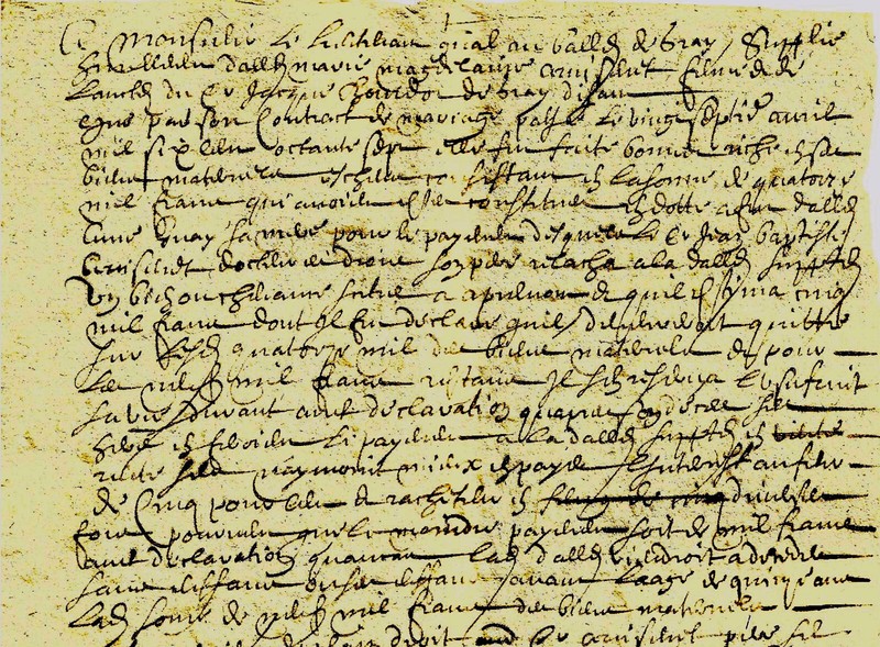 Vers 1720 Supplique Au Lieutenant De Gray Par Arvisenet Bourdot Coutecher