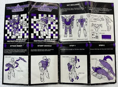 Transformers G1 BOMB-BURST Instruction Booklet (Hasbro, 1987)