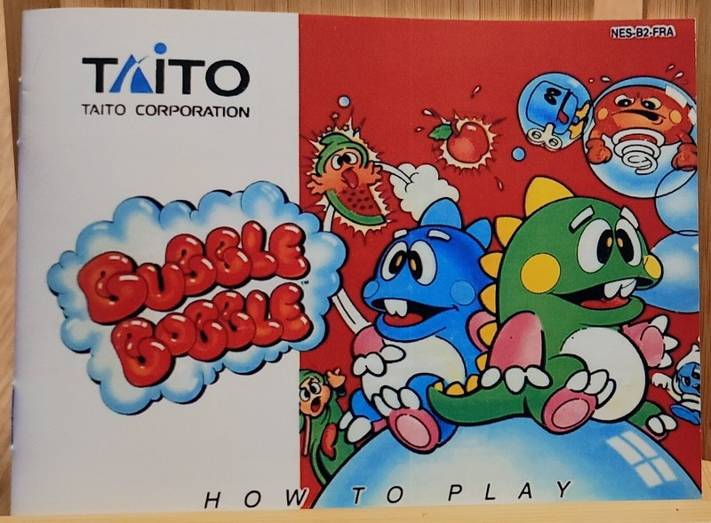 Notice Bubble Bobble Nes - FranÃ§Ais -