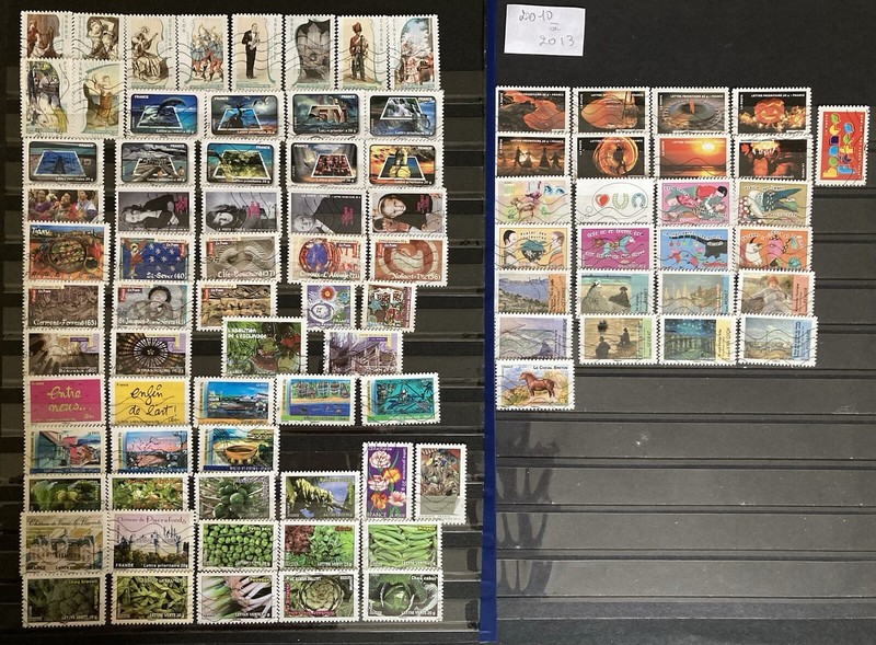 Timbres France  Annee 2010 A  2013.  88 Timbres OblitÃ©RÃ©S