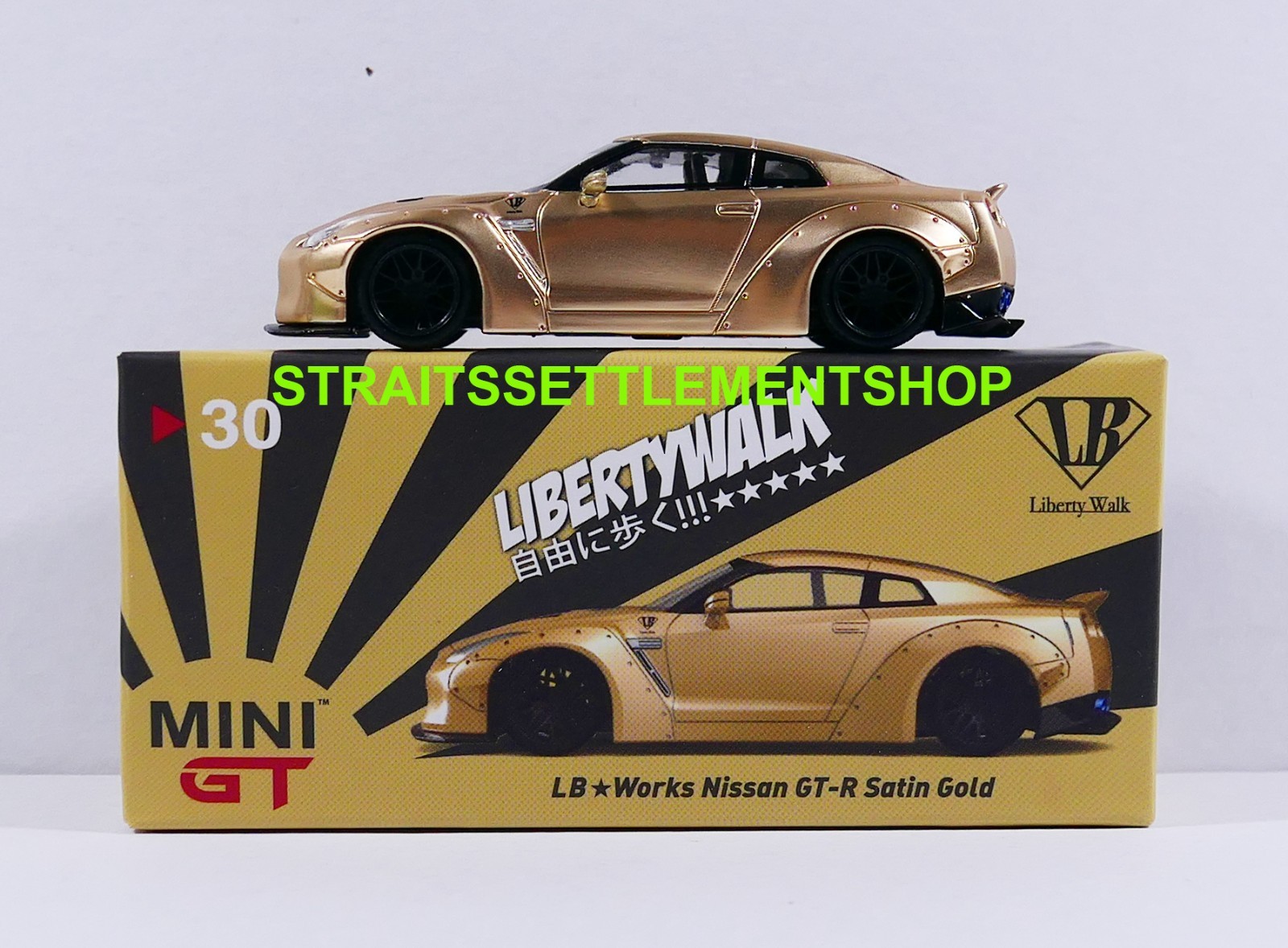 LB★Works Nissan GT-R Satin Gold MINI GT #30 LB WORKS NISSAN GTR SATIN GOLD OPENED BOX | eBay