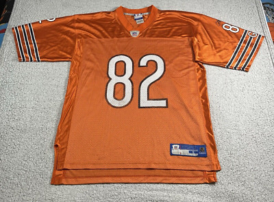 Chicago Bears Jersey Mens Large Orange Reebok Vintage Football NFL #82