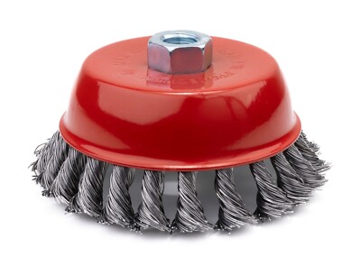 Harri Abrasives Twist Knotted Cup Brush - Carbon Steel - Nut Thread: 5/8''-11 UNC