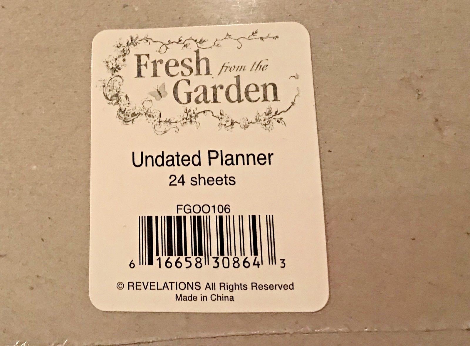 New Fresh From The Garden Undated Planner 24 Sheets Note Paper Decorative Magnet