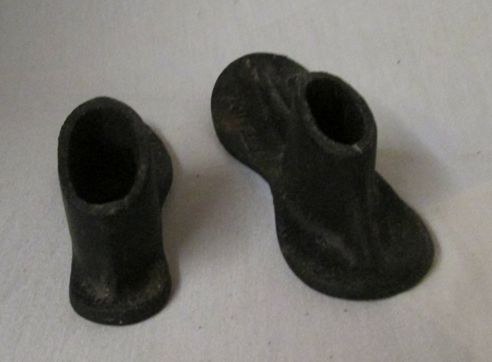 2 old primitive iron? children's child sized cobblers shoe last lasts Malleable