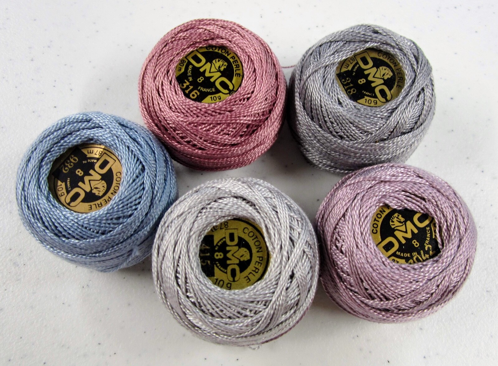 DMC Cotton Perle Size 8 Lot Of 25 Balls 80 Meters Each Various Colors