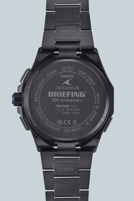 Pre-owned Casio Oceanus Ocw-t6000br-1ajr Black Briefing 25th Anniv. Men's Watch In Box
