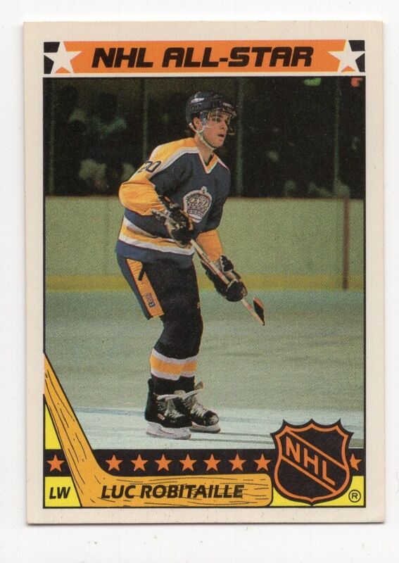 1x Luc Robitaille 1987 88 Topps #12 Rc Rookie Sticker Insert All Star La Kings