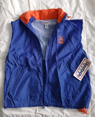 Reebok Sport The Pump Vest Blue Windbreaker Full Zip Vintage Men's XL