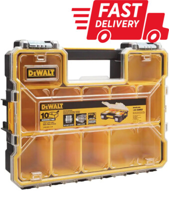 10-Compartment DEWALT Pro Small Parts Organizer Bits Storage
