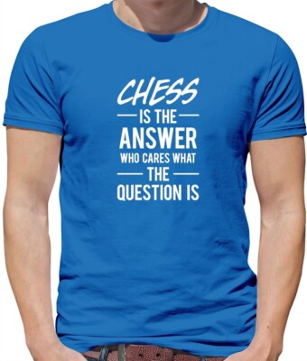 Chess Is The Answer - Mens T-Shirt - Player Gambit Board Pieces Rook