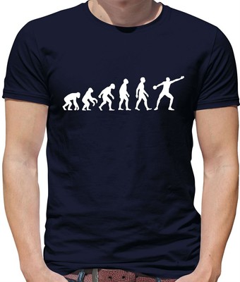 Evolution Of Man Discus Mens T-Shirt - Throw - Sport - Athletics - Olympics