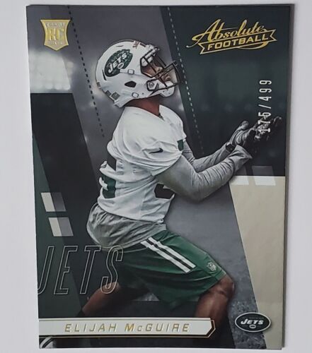 ELIJAH McGUIRE 2017 Panini Absolute Football Rookie Card #193 RC /499. rookie card picture