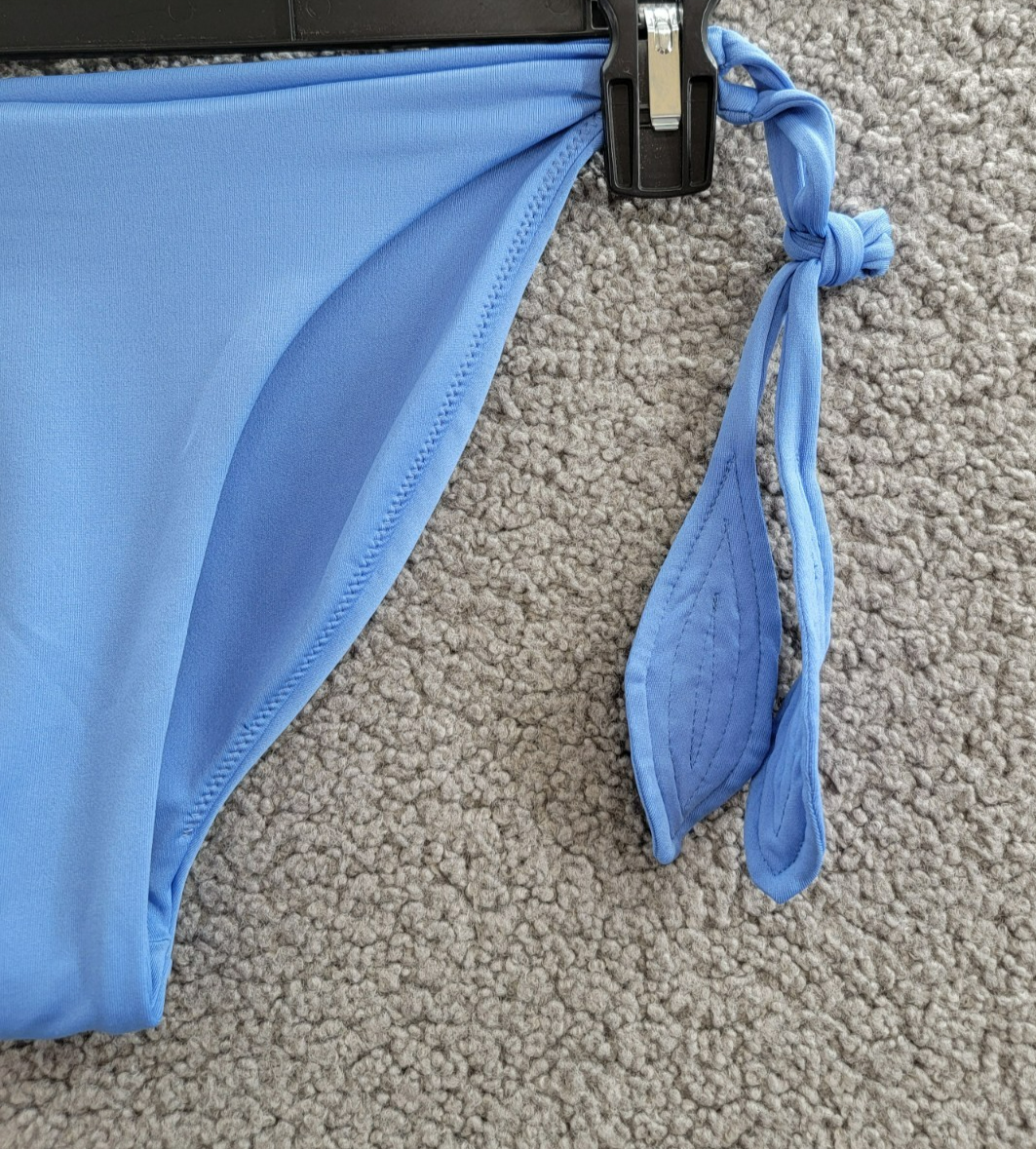 Peixoto Juliet Bikini Bottom Women's L Lazuli Blue Solid Side Tie Closures - Picture 6 of 18