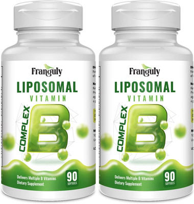 Active B Complex Liposomal B Vitamins with Choline Inositol, 90 Softgels B1, B2,