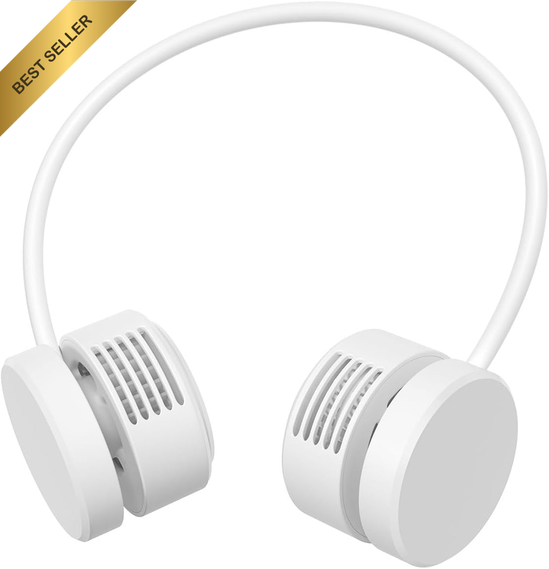 NEW 2025 Ultra Lightweight Neck Fan Hands-Free 360° USB Rechargeable