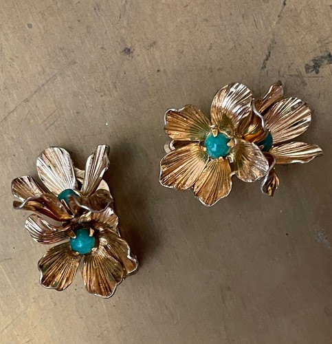 Vintage Grosse Dior Flower Earrings Made in Germany | eBay