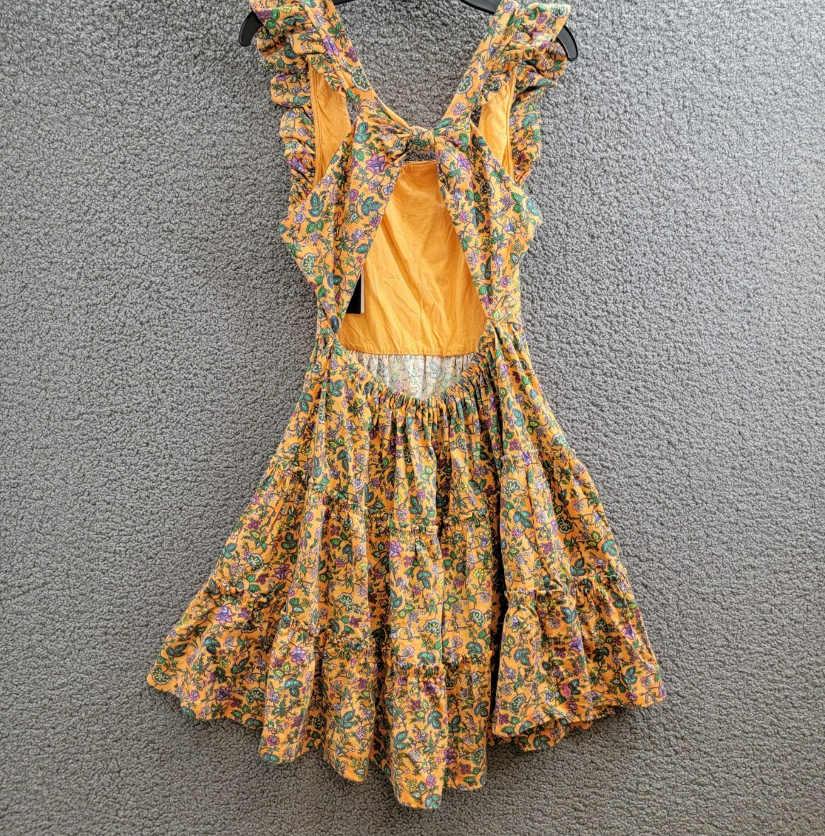 Polo Ralph Lauren Floral Ruffled Jersey Dress Big Girls XL 16 Tropical Woodblock - Picture 9 of 15