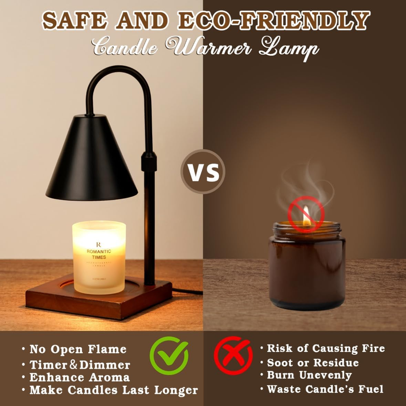 Modern Candle Warmer Lamp with Timer, Dimmable Candle Lamp Warmer, Birthday Gift