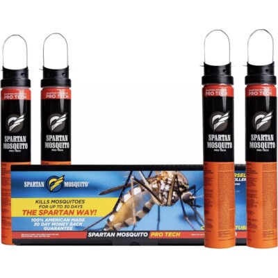 Spartan Mosquito Pro Tech - 1 Acre Pack 4 Tubes (2 Boxes) 100% American Made 