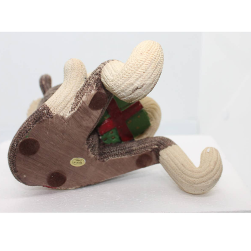 Sock Monkey Shelf Sitter Stocking Holder Cracker Barrel