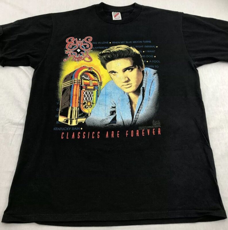 Elvis Presley Classics Are Forever Richard Southern Cotton Shirt USA L Large VTG