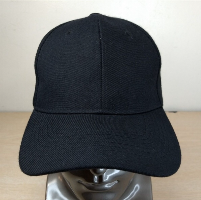 Black baseball sale hat no logo