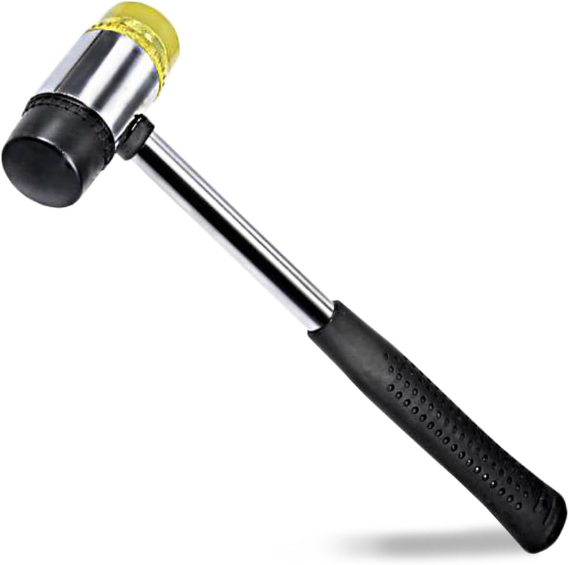 25mm Dual-Head Mini Rubber Mallet - Soft & Hard Plastic Jewelry Hammer