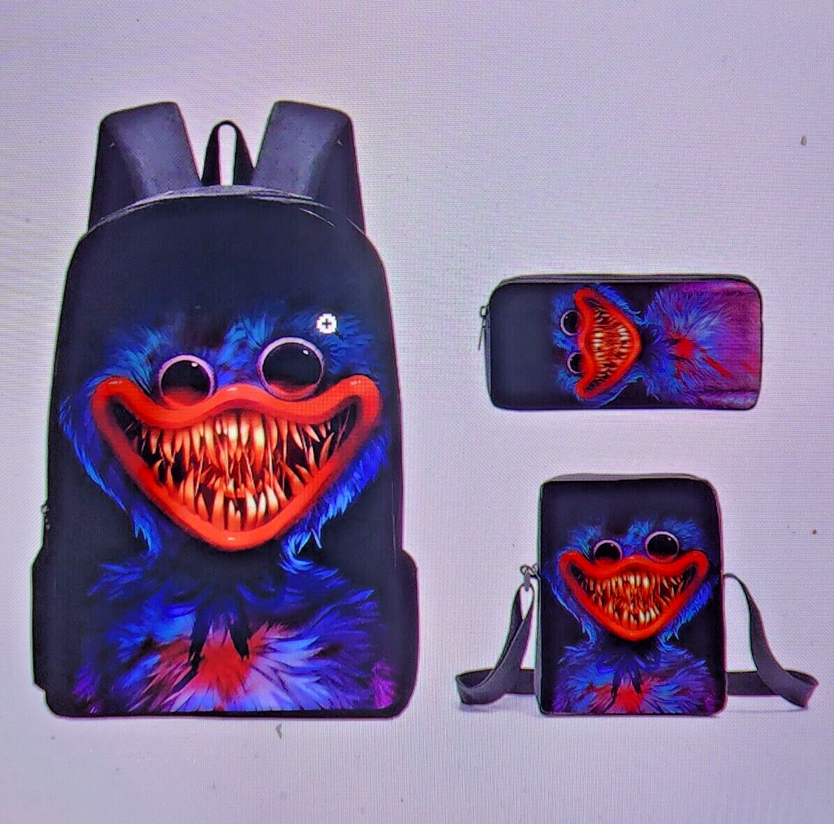 Poppy Playtime Backpack, Lunch Bag & Pencil Case Set for Kids (Random Pick)