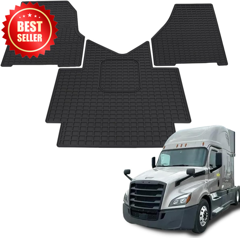 3pc Cascadia Floor Mats 18-23 Heavy Duty All-Weather Rubber Truck Liner US