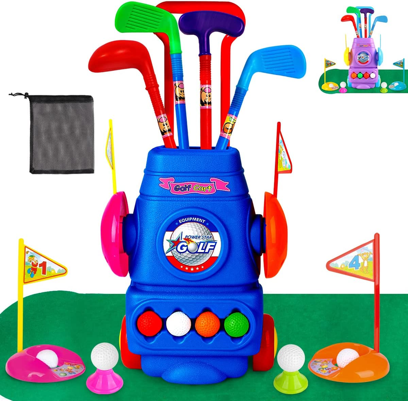 Kids Golf Club Set, Toddler Golf Ball Game Play Set Sports Outdoor Toys Birthday