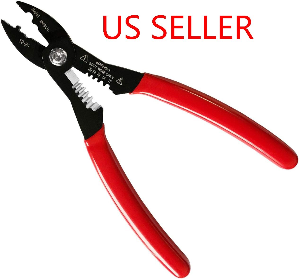 4 in 1 Wire Service Pliers Crimper Stripper Cutter Gripping for 12-20AWG Cable