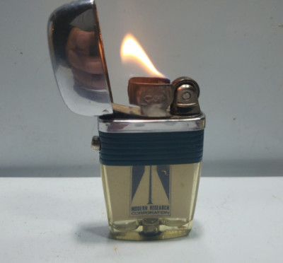 Working Modern Research Co.  Scripto Vu Lighter Blue Band Vintage  5551/29