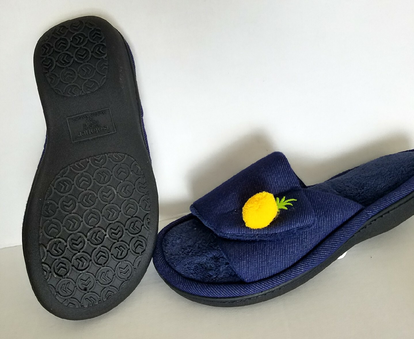 Isotoner Flat Slide Slippers Blue Womens Slippers | eBay