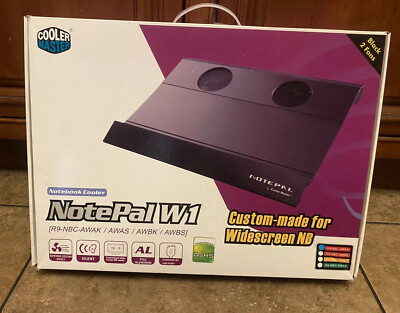 Cooler Master NotePal W1 Full Aluminum 2 Fan Widescreen Notebook Cooler EXC COND