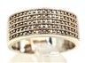 Diamond & 9ct White Gold Dress Ring Fine Statement Wedding Jewellery Size P-2.JPG