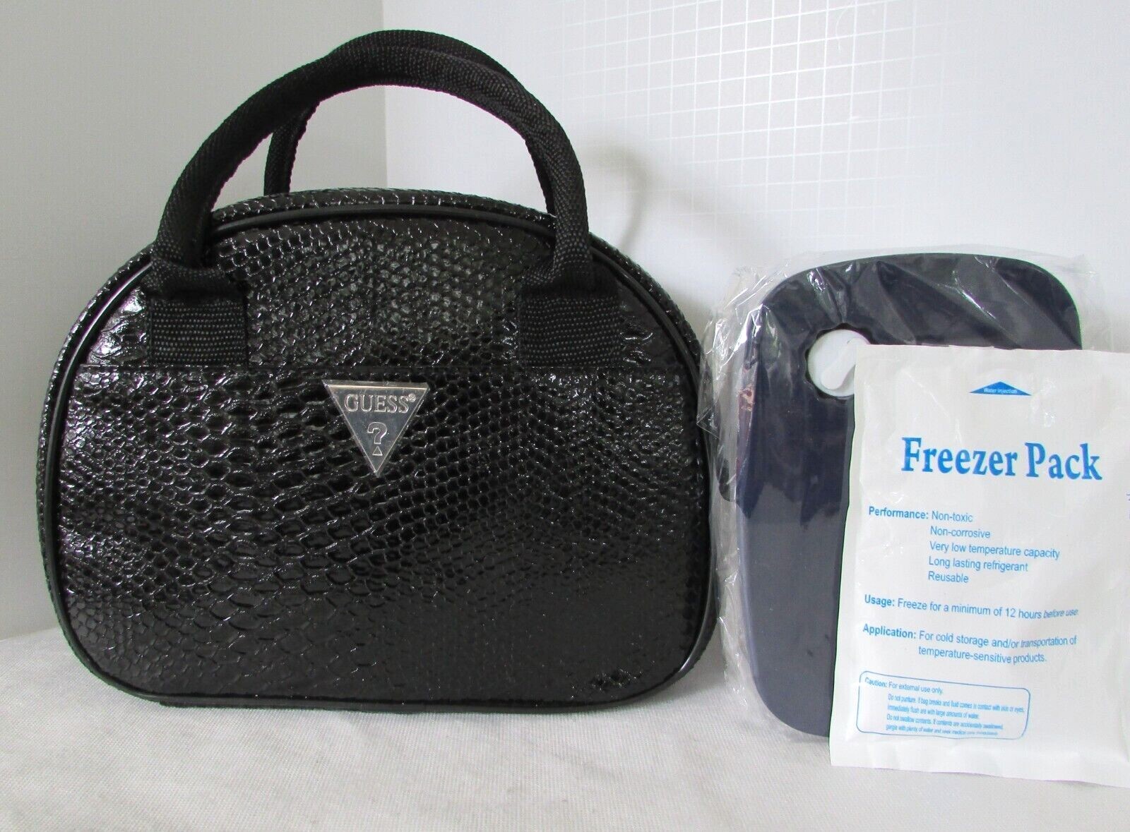Tote Faux Crocodile Embossed & Containers Rare! Nwt