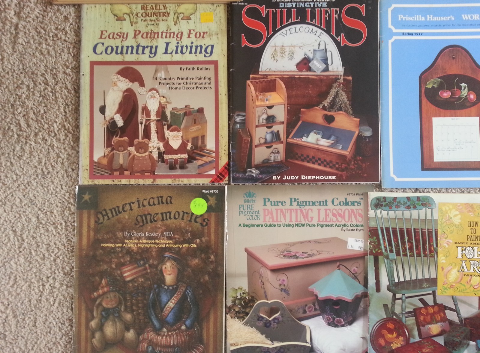 LOT OF 14 PAINTING BOOKS BOOKLETS DECORATIVE TOLE PAINTING ETC.