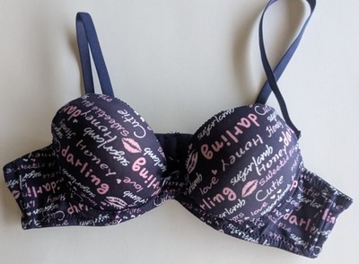 Bra 80A Navy Graphic Print (34A US) 