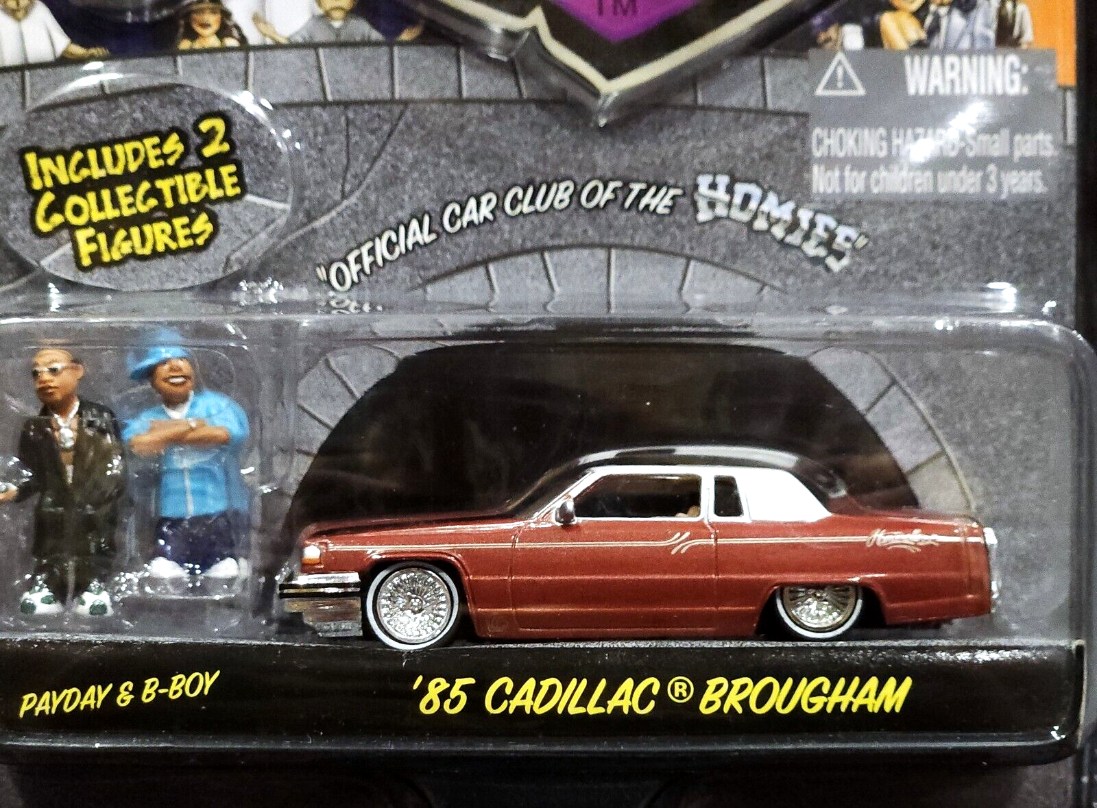 Jada 85 1985 Cadillac Brougham Homie Rollerz Lowrider Car +